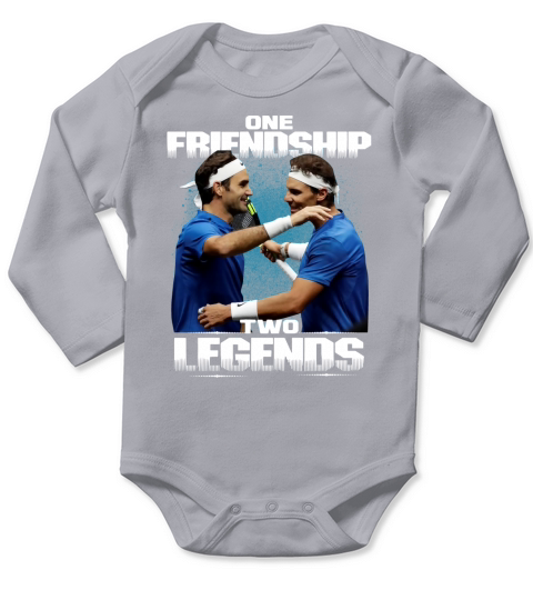 Federer Nadal legend Tennis tshirt Long Sleeve Baby One-Piece