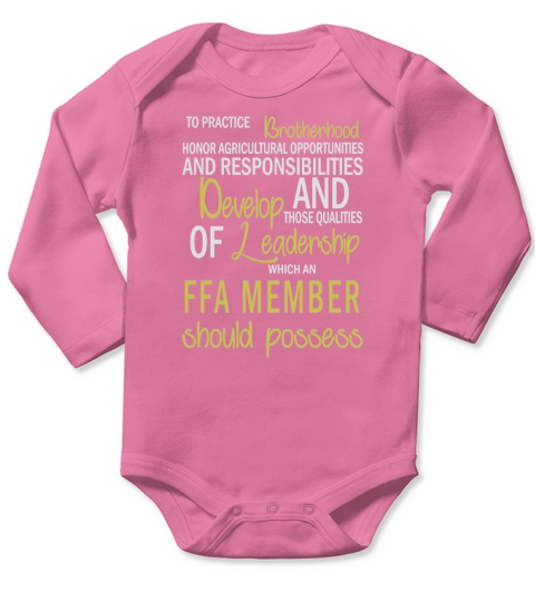 ffa member Long Sleeve Baby One-Piece