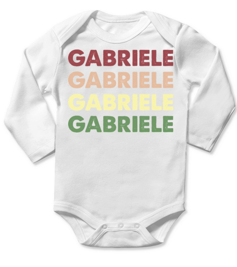 Gabriele Shirt - Funny Personalized Name Gabriele Long Sleeve Baby One-Piece