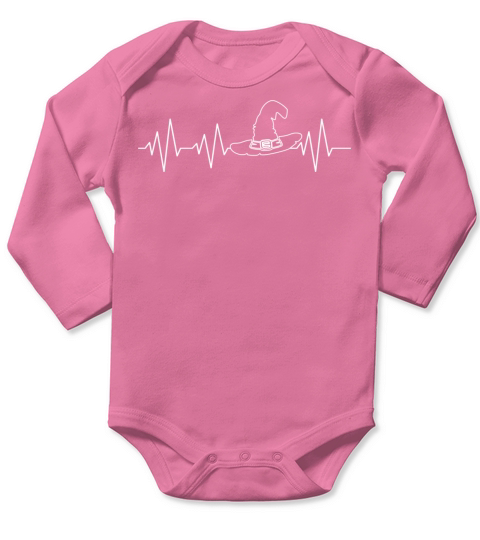 Heartbeat with witch hat Long Sleeve Baby One-Piece