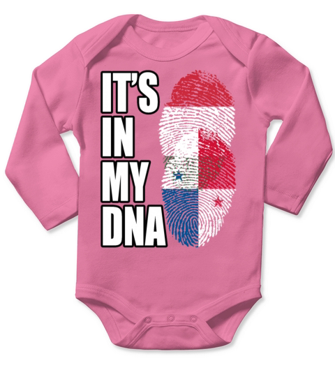 Hungarian And Panamanian Mix Heritage DNA Flag Long Sleeve Baby One-Piece