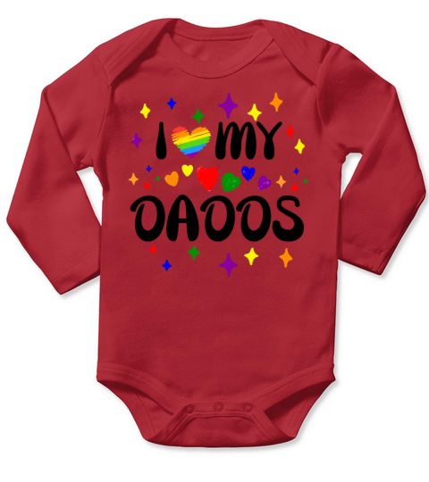 I Love My Dadds Matching Gay Pride LGBTQ Long Sleeve Baby One-Piece