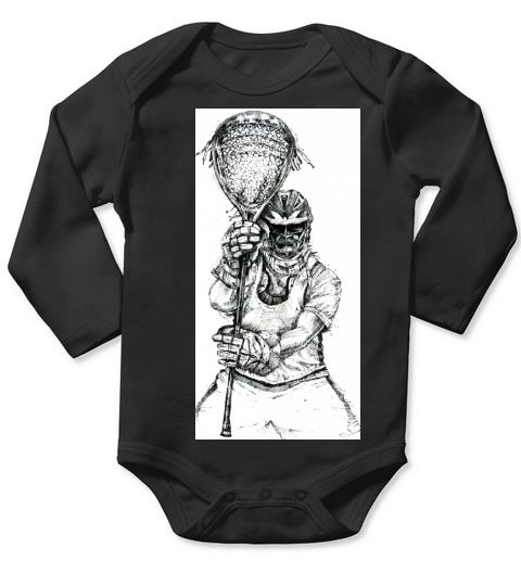 Lacrosse Goalie - iPhone 7 plus Long Sleeve Baby One-Piece