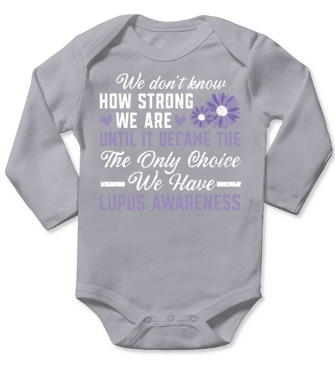 Lupus Awareness Purple Ribbon Autoimmune Disease Long Sleeve Baby One-Piece