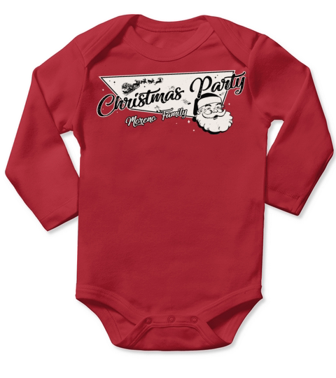 Moreno Family Ready for Christmas Party Long Sleeve Baby One-Piece