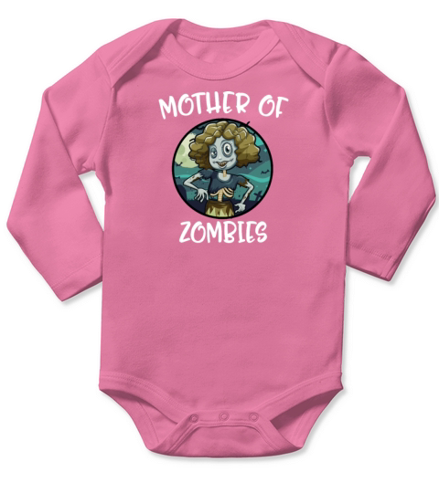 Mother Of Zombies Zombie Long Sleeve Baby One-Piece