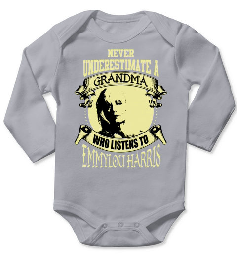 Never Underestimate A Grandma Who Listens To Emmylou Harris - Coffee Mug (colored) Long Sleeve Baby One-Piece