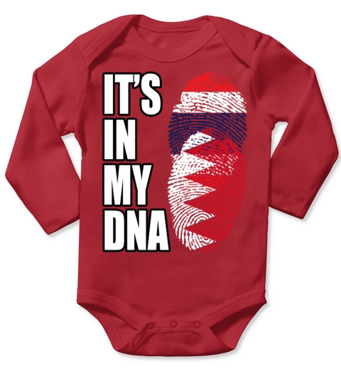Thai And Bahraini Vintage Heritage DNA Flag Long Sleeve Baby One-Piece