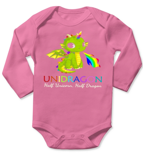 Unidragon half unicorn half unicorn LGBT Long Sleeve Baby One-Piece