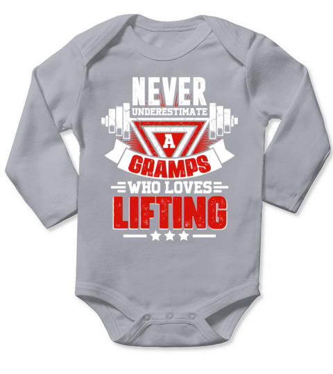 ver Underestimate Gramps Funny Gym Workout Fitness Long Sleeve Baby One-Piece