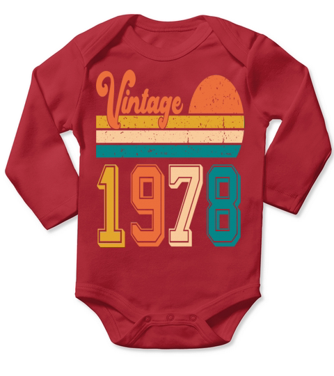 Vintage 1978 birthday gift Long Sleeve Baby One-Piece