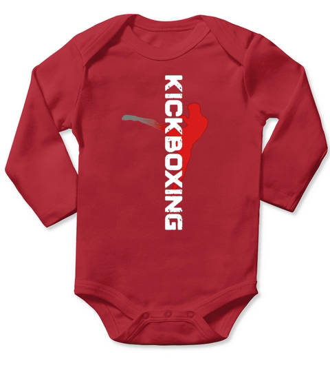 Vintage Kickboxing Shirt Long Sleeve Baby One-Piece