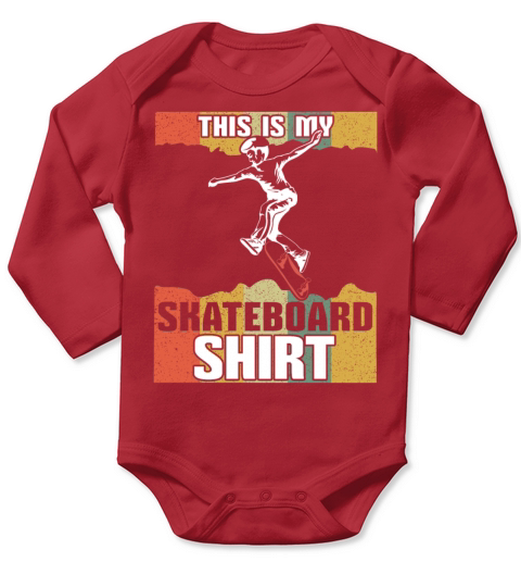 Vintage Skating Board Skate This My Skateboard Long Sleeve Baby One-Piece
