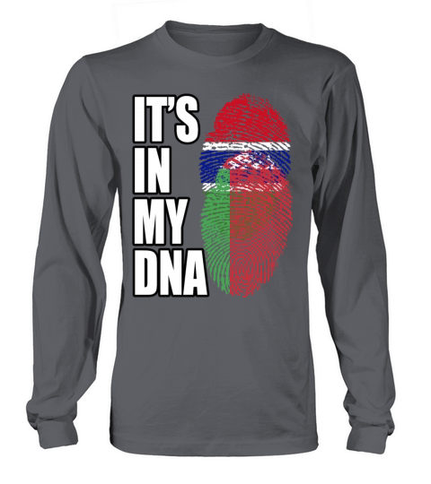 Gambian And Belarusian Mix Heritage DNA Flag Long sleeved Unisex