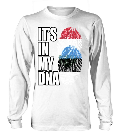 Hungarian And Estonian Mix Heritage DNA Flag Long sleeved Unisex