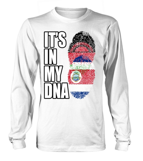 Malawian And Costa Rican Mix Heritage DNA Flag Long sleeved Unisex