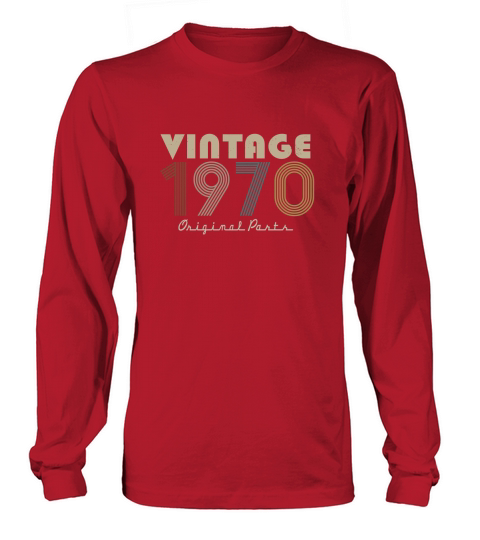 Retro Vintage 1970 Original Parts 49Th Birthday Long sleeved Unisex