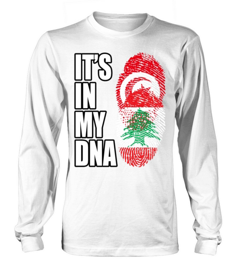 Tunisian And Lebanese Mix Heritage DNA Flag Long sleeved Unisex