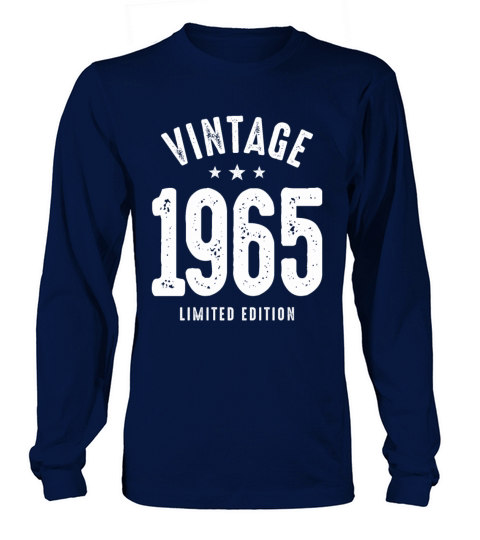 Vintage Born in 1965 - 57th Birthday Retro Classic Long sleeved Unisex