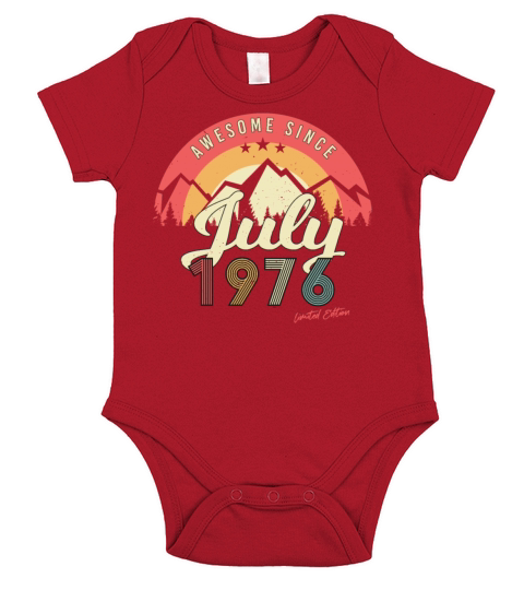 1976 July Limited Edition Short Sleeve Baby One-Piece