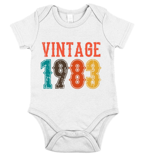1983 Born Birthday Dad Vintage 1983 Short Sleeve Baby One-Piece