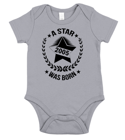 A star was born in 2005 18th birthday sayings Short Sleeve Baby One-Piece