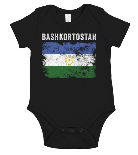 Bashkortostan Flag Vintage Bashkir Flag Short Sleeve Baby One-Piece