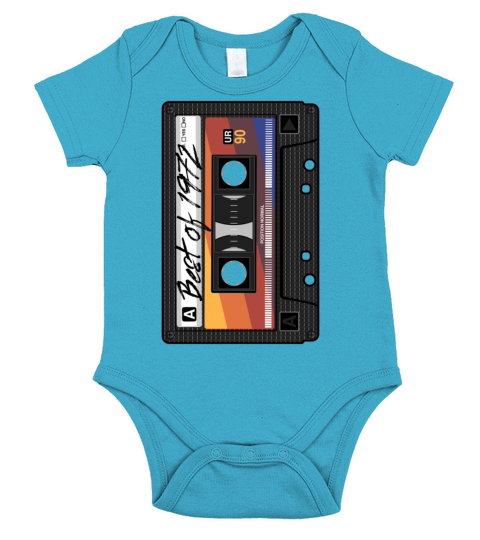 Best Of 1972 Mixtape Cassette Music Mix 70s Party Short Sleeve Baby One-Piece