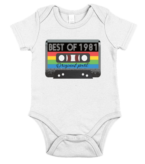 Best Of 1981 Vintage Cassette Retro Birthday Short Sleeve Baby One-Piece