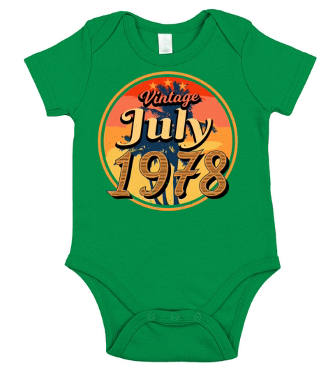 Best Year Of Birth 1978 July Short Sleeve Baby One-Piece