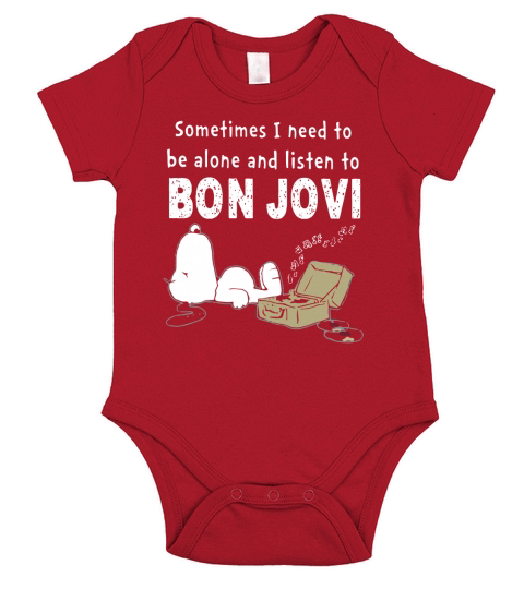 bon jovi - snoopy Short Sleeve Baby One-Piece