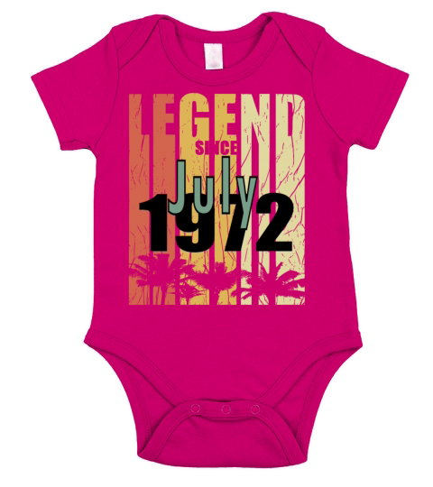 born 1972 july vinatge gift Short Sleeve Baby One-Piece