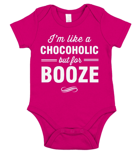 Chocolate - Im like a chocoholic but for booze Short Sleeve Baby One-Piece