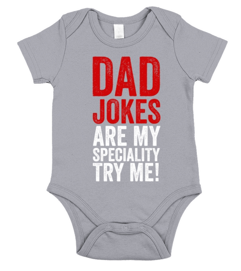 Dad Jokes Are My Specialty Funny Fathers Day Quote Short Sleeve Baby One-Piece