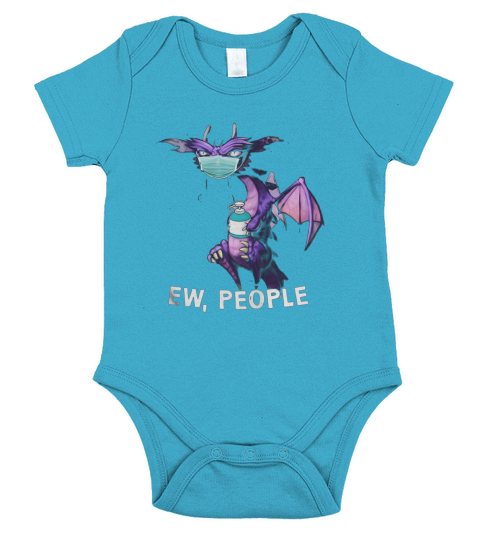 Dragon hug wash your hands mask ew people shirt Short Sleeve Baby One-Piece