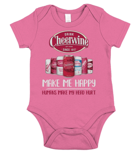 drink cheerwine make me happy Short Sleeve Baby One-Piece