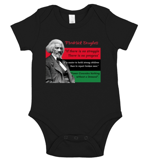 Frederick Douglass Quotes Pan African Flag Black History Short Sleeve Baby One-Piece