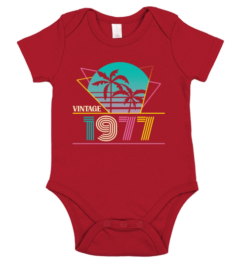 Funny Birthday Born in 1977 Limited Edition Short Sleeve Baby One-Piece