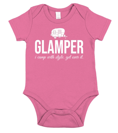 Funny Glamper T Shirt Short Sleeve Baby One-Piece