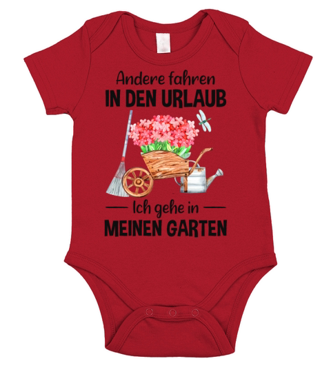 Garden Vacation Funny Quote Gardener Gift Idea Short Sleeve Baby One-Piece