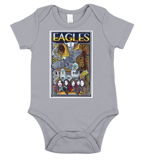 HISTORY OF THE EAGLES Rock Band Black Short Sleeve Baby One-Piece