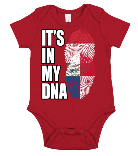 Hungarian And Panamanian Mix Heritage DNA Flag Short Sleeve Baby One-Piece
