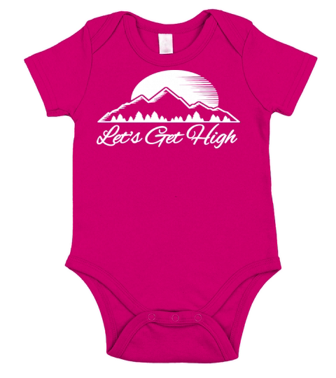 Lets Get High Skiing Hiking Mountain Climbing Ski Short Sleeve Baby One-Piece