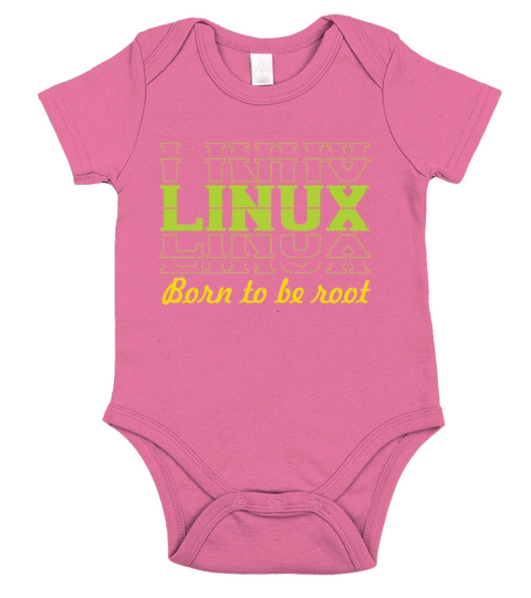 Linux Retro Vintage Born to be Root for nerds Short Sleeve Baby One-Piece