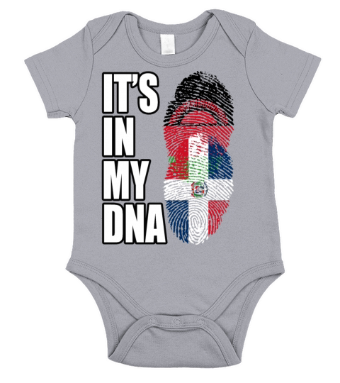 Malawian And Dominican Mix Heritage DNA Flag Short Sleeve Baby One-Piece