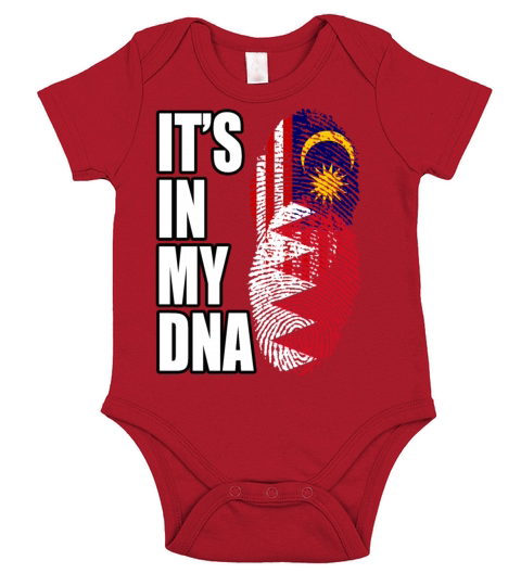 Malaysian And Bahraini Mix Heritage DNA Flag Short Sleeve Baby One-Piece