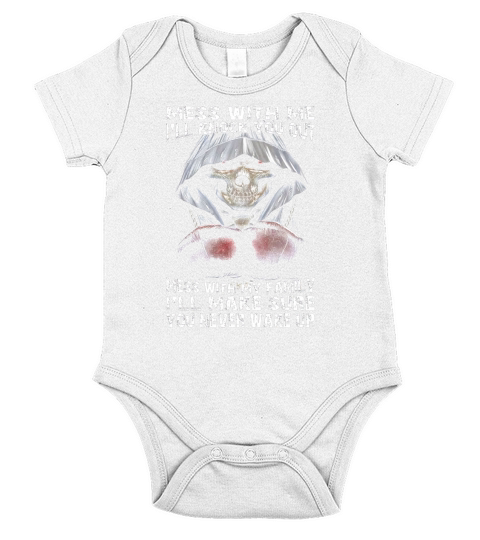 MESS WITH ME ILL KNOCK YOU OUT T SHIRT Short Sleeve Baby One-Piece