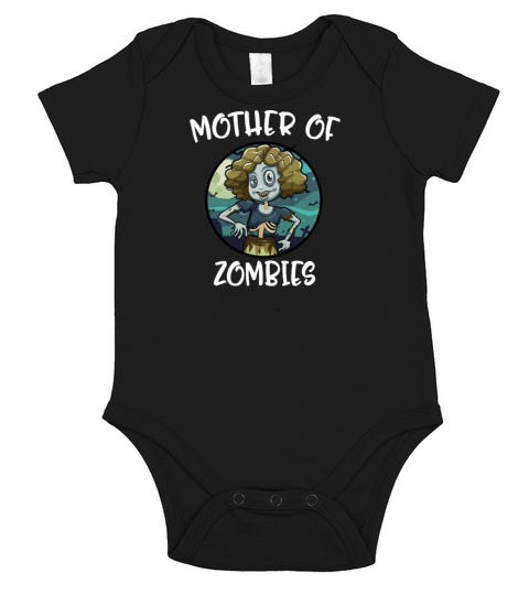 Mother Of Zombies Zombie Short Sleeve Baby One-Piece