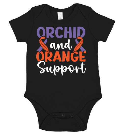 Orchid And Orange Support Skin Disease Psoriasis Short Sleeve Baby One-Piece
