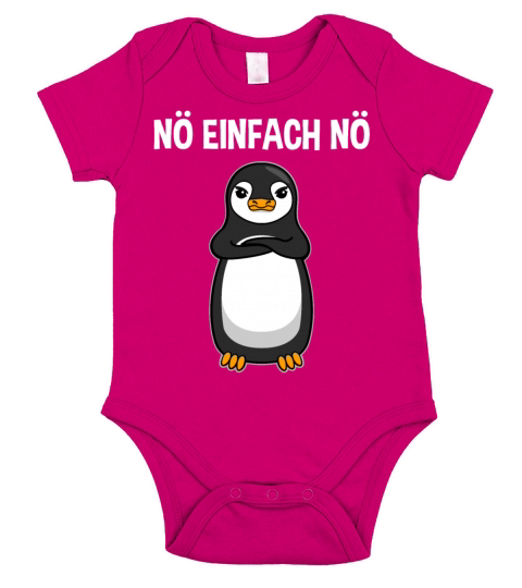 Penguin Nope Just Nope Funny Quote Gift Short Sleeve Baby One-Piece